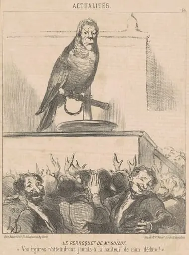 Le perroquet de M. Guizot, by Honoré Daumier