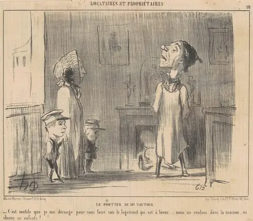 Le portier de Mr Vautour, by Honoré Daumier