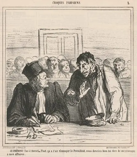 Le prèvenu, by Honoré Daumier
