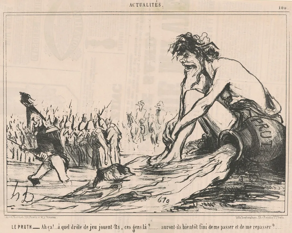Le Pruth, by Honoré Daumier, ink, 1854