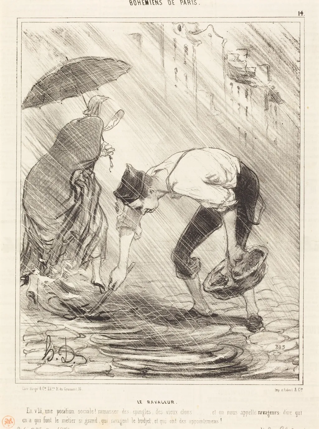 Le Ravageur, by Honoré Daumier, ink, 1842
