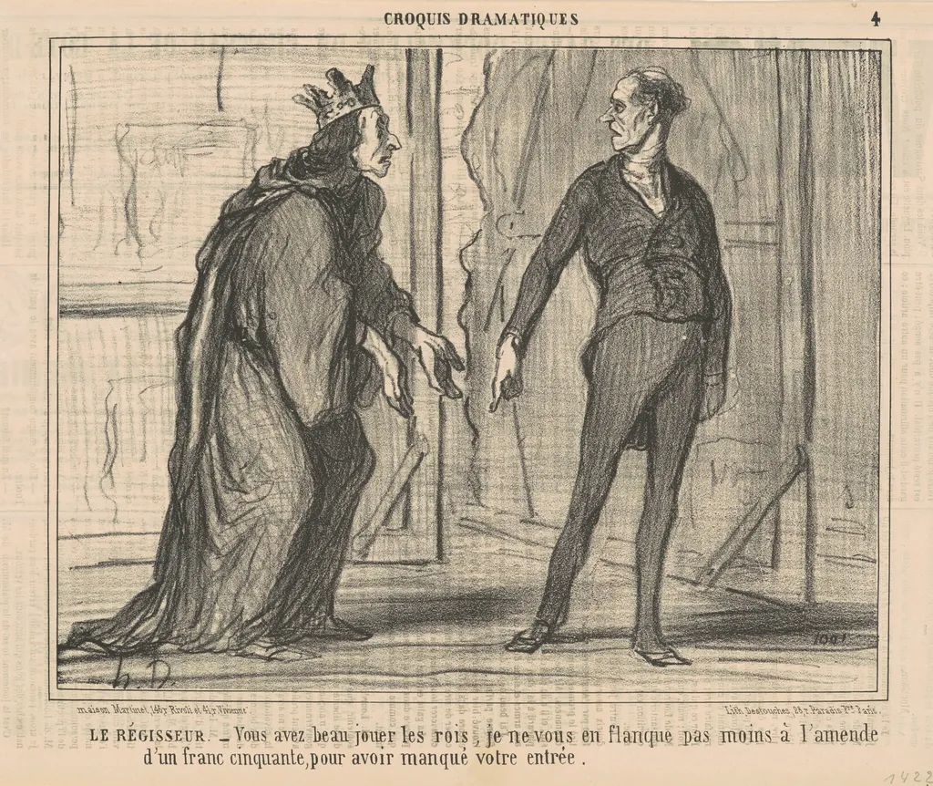 Le régisseur, by Honoré Daumier, ink, 1856