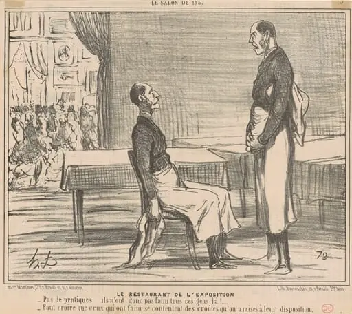 Le restaurant de l'exposition, by Honoré Daumier