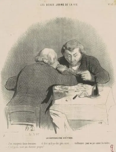 Le retour des huitres, by Honoré Daumier