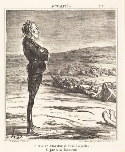 Le Rêve de l'inventeur du fusil a aiguilles..., by Honoré Daumier