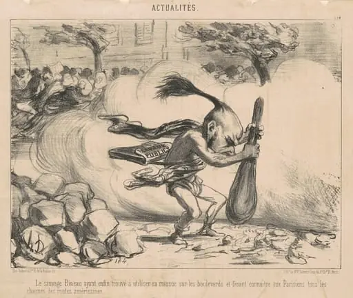 Le sauvage bineau ayant ..., by Honoré Daumier