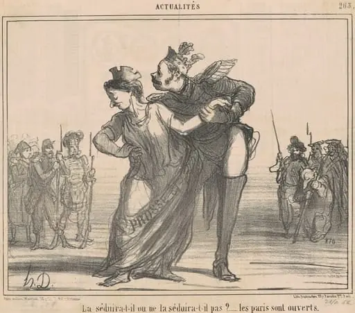 Le séduira-t-il? Les Paris sont ouverts, by Honoré Daumier