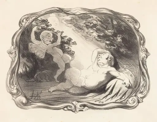 Le Sommeil d'Endymion-Berryer, by Honoré Daumier