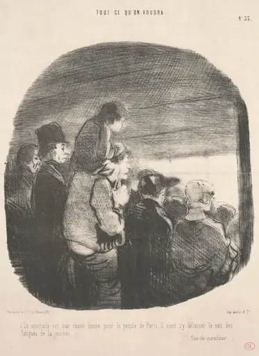 Le spectacle est une chose bonne pour le peuple de Paris ..., by Honoré Daumier