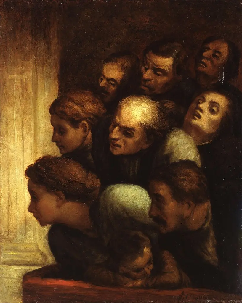 Le Spectacle gratis, by Honoré Daumier