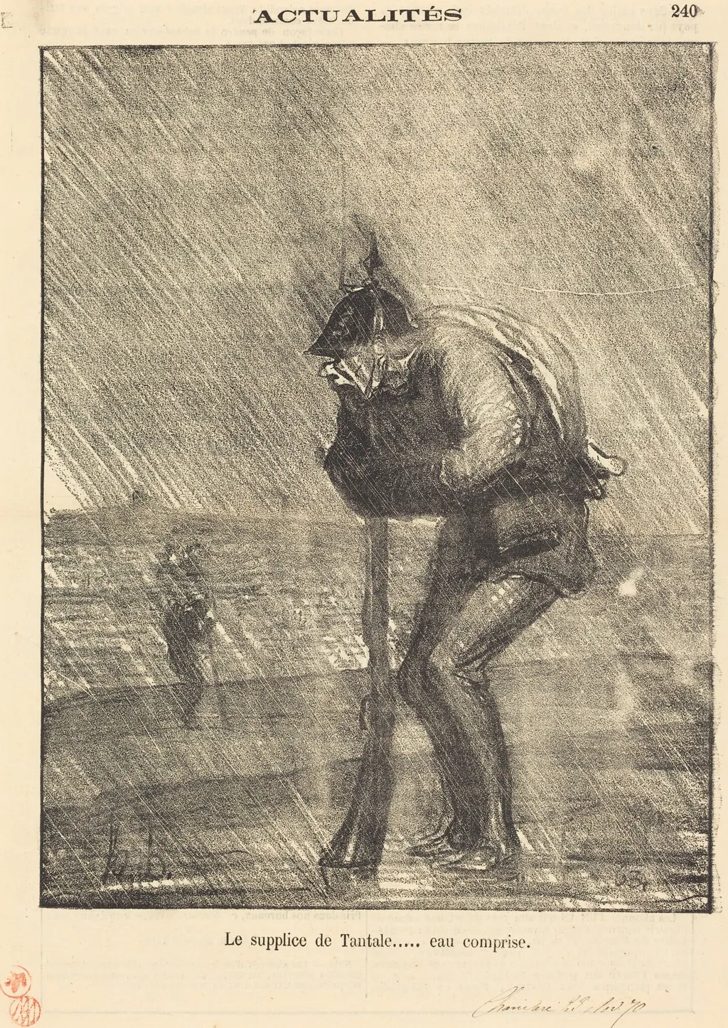 Le supplice de tantale... eau comprise, by Honoré Daumier, 1870