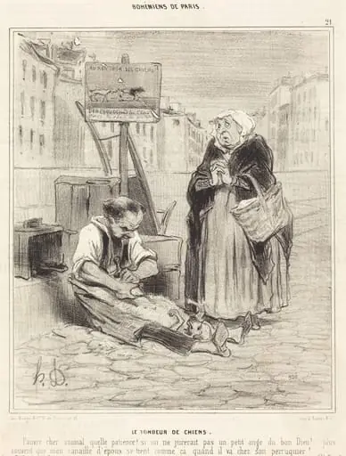 Le Tondeur de chiens, by Honoré Daumier