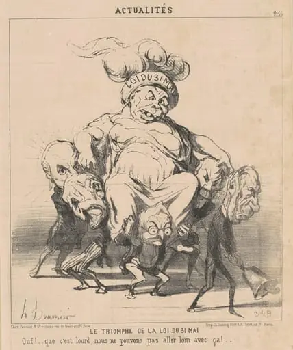 Le triomphe de la loi du 31 Mai, by Honoré Daumier