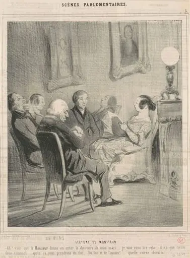 Lecteur du moniteur, by Honoré Daumier