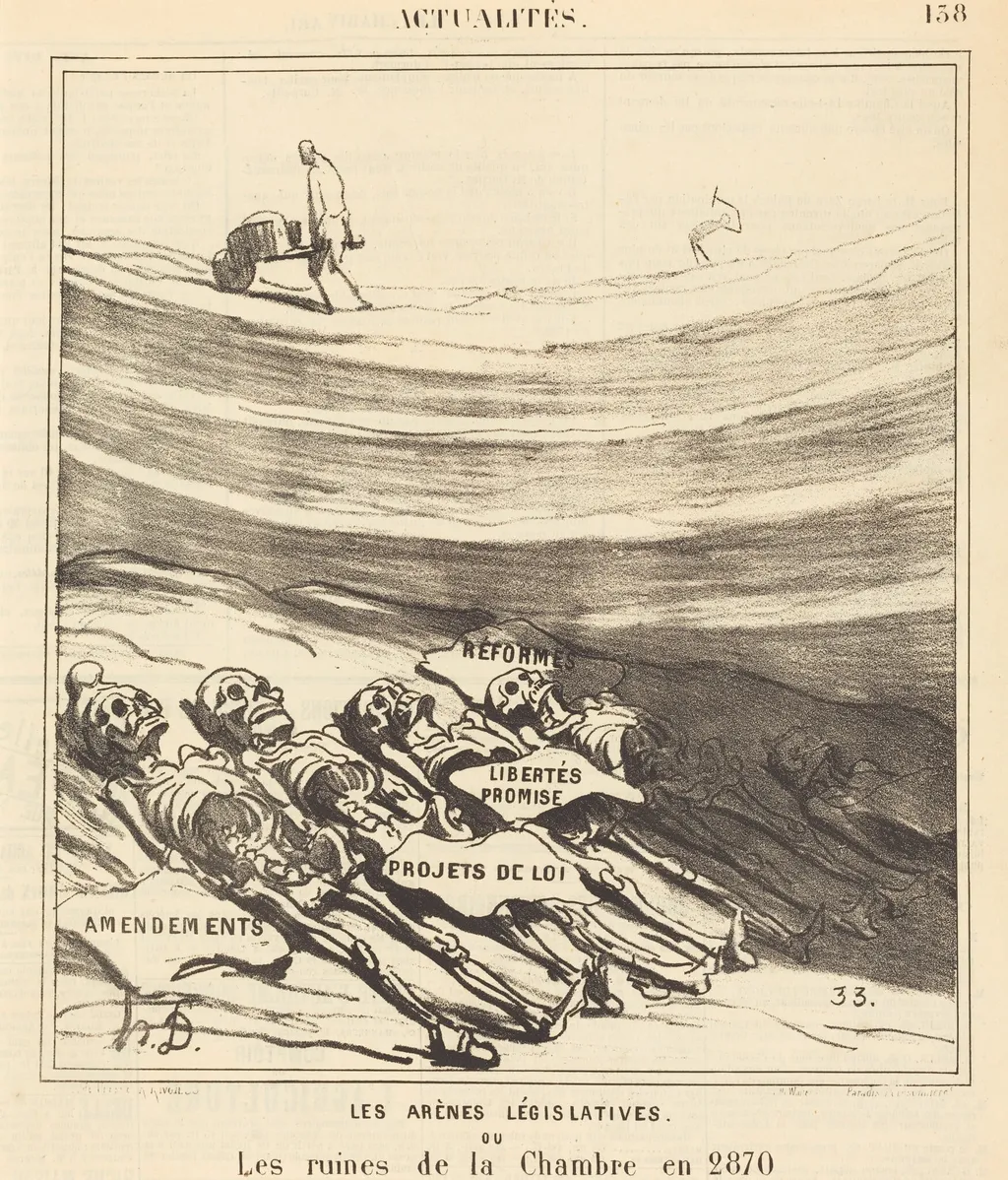 Les arènes législatives, by Honoré Daumier, 1870