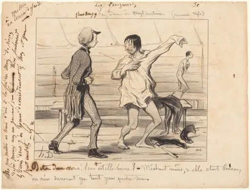 Les Bains a vingt centimes, nouveau style, by Honoré Daumier