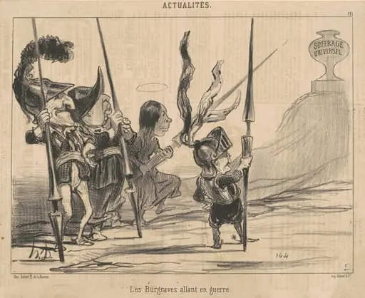Les burgraves allant en guerre, by Honoré Daumier