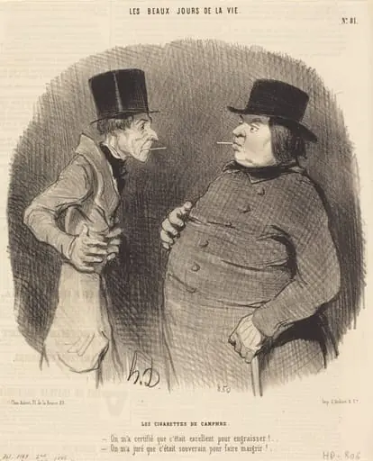 Les Cigarettes de camphre, by Honoré Daumier