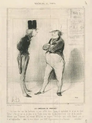 Les comédiens de province, by Honoré Daumier