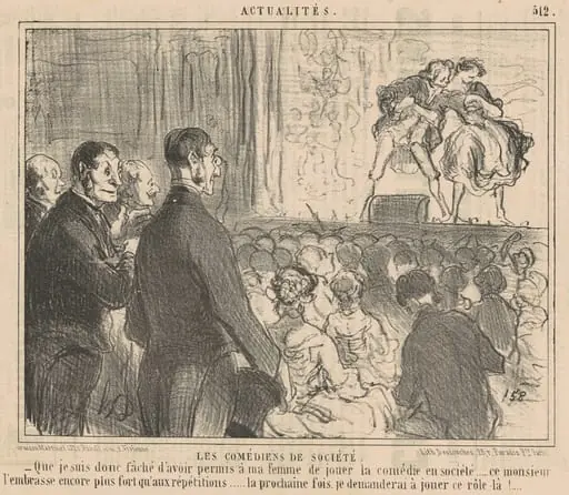 Les comédiens de société, by Honoré Daumier