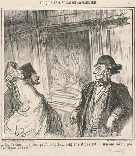 Les crétins! ... On leur peint un tableau ..., by Honoré Daumier