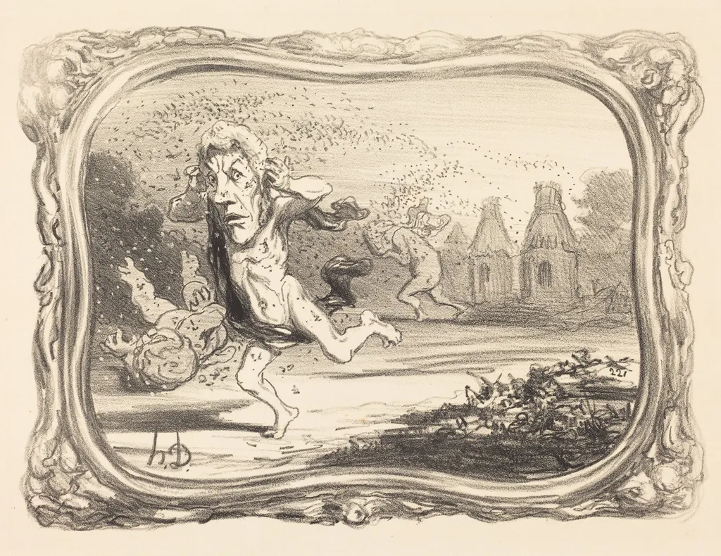 Les Curieux Punis, by Honoré Daumier, ink, 1851
