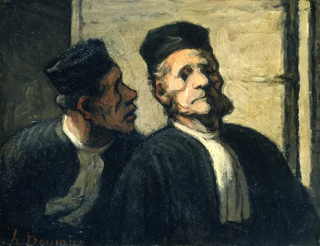 Les Deux Avocats, by Honoré Daumier