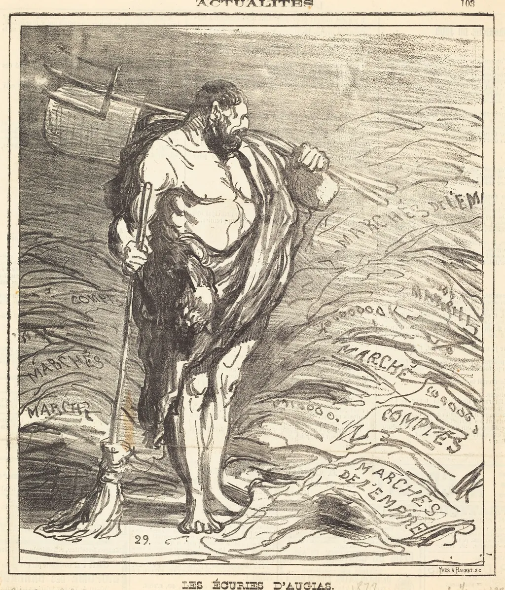 Les écuries d'Augias, by Honoré Daumier, 1872