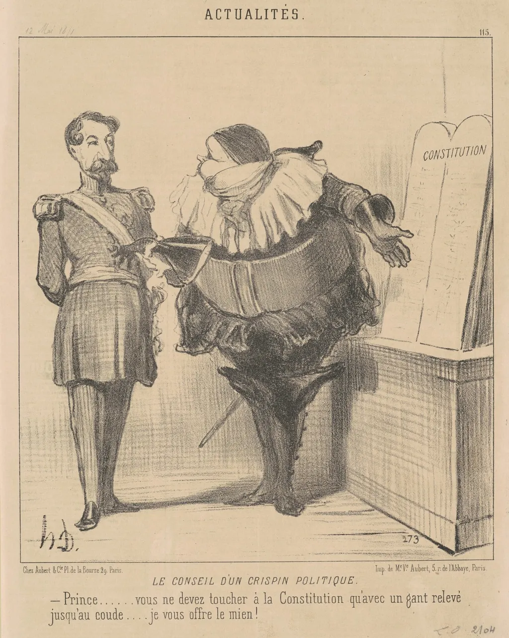 Les fricoteurs politiques, by Honoré Daumier, ink, 1850