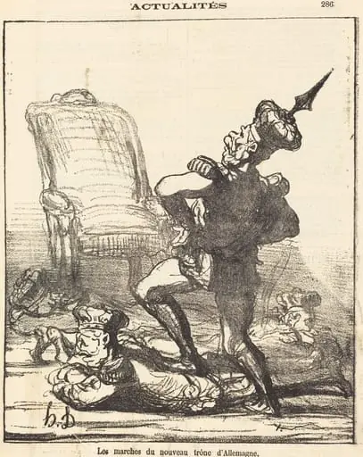Les marches du nouveau trone d'Allemagne, by Honoré Daumier