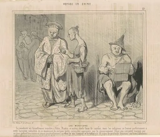 Les mendians, by Honoré Daumier