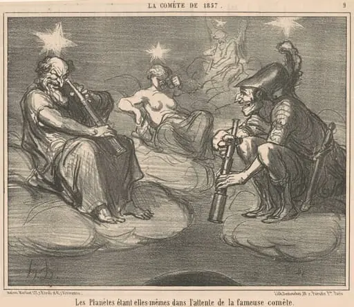 Les planètes étant elles-mêmes dans ..., by Honoré Daumier