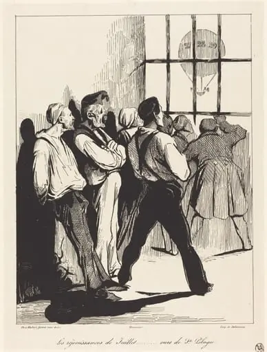 Les réjouissances de Juillet... vues de Ste. Pélagie, by Honoré Daumier
