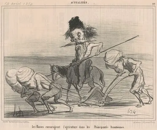 Les russes encourageant l'agriculture, by Honoré Daumier