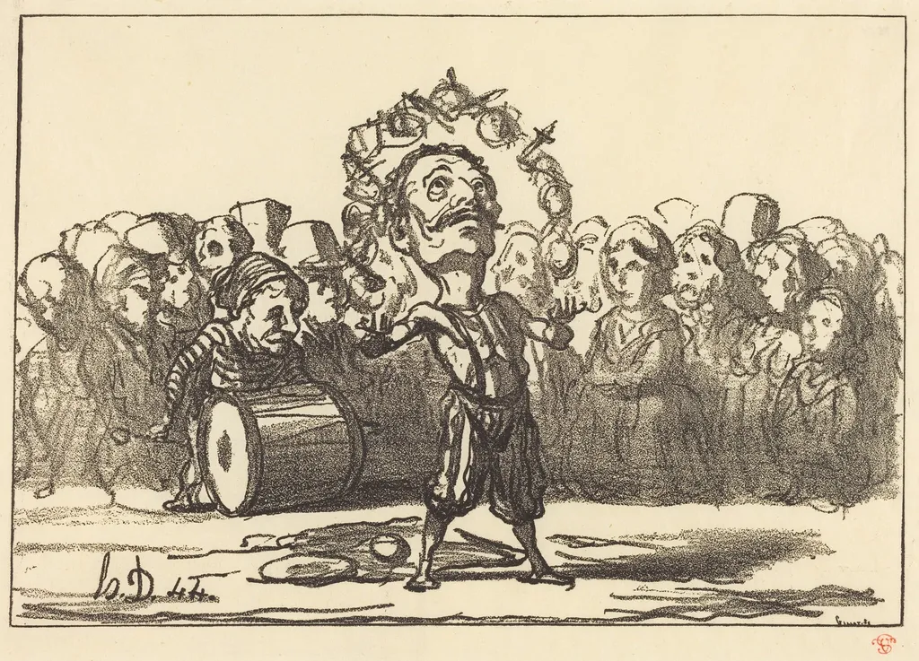 Les saltimbanques, by Honoré Daumier