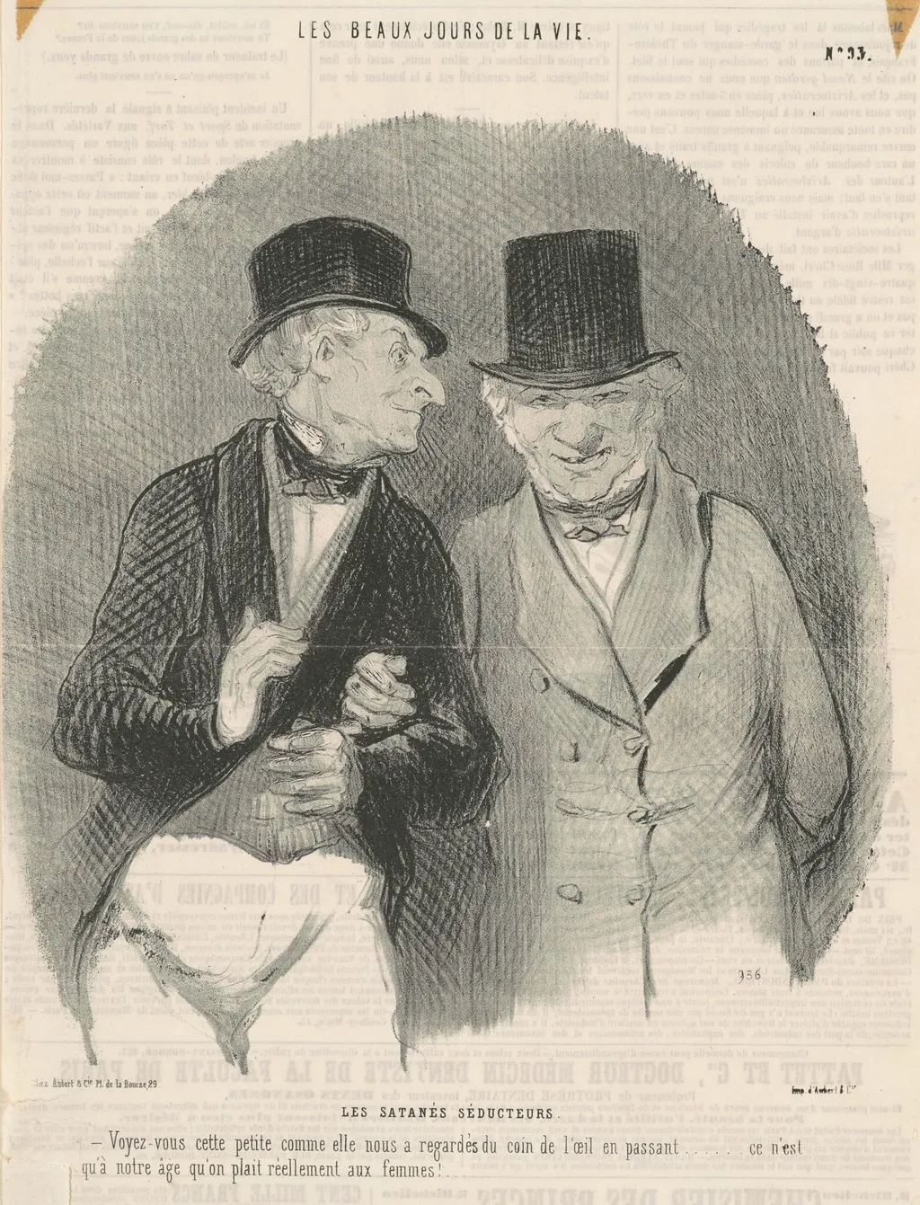 Les satanés séducteurs, by Honoré Daumier, ink, 1846