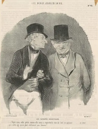 Les satanés séducteurs, by Honoré Daumier
