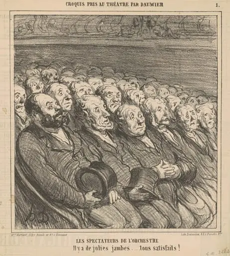 Les spectateurs de l'orchestre, by Honoré Daumier