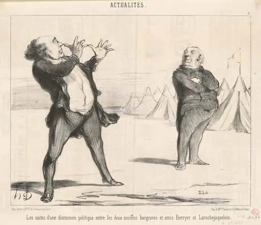 Les suites d'une discussion politique ..., by Honoré Daumier