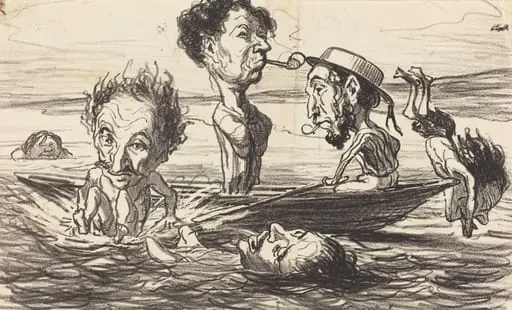Les Tritons de la Seine, by Honoré Daumier
