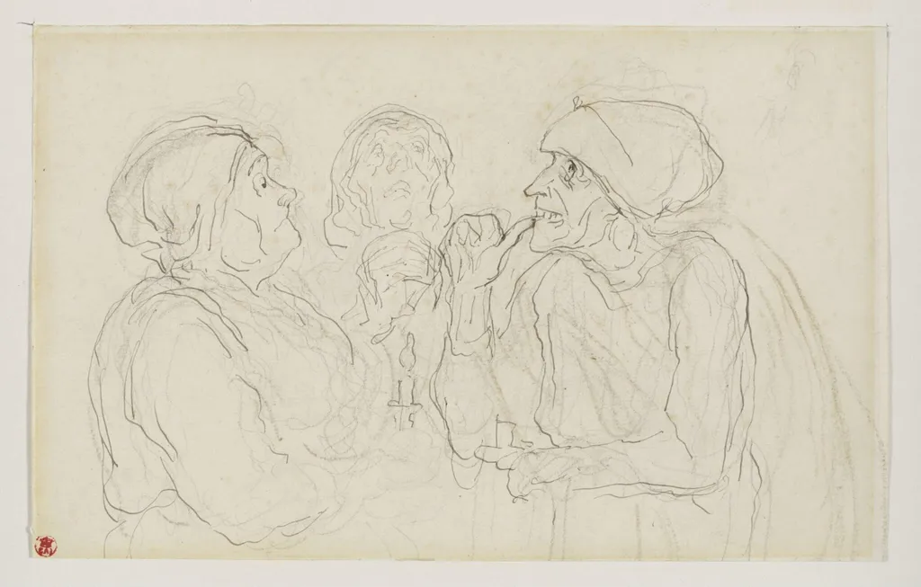 Les trois commères, by Honoré Daumier, 1854