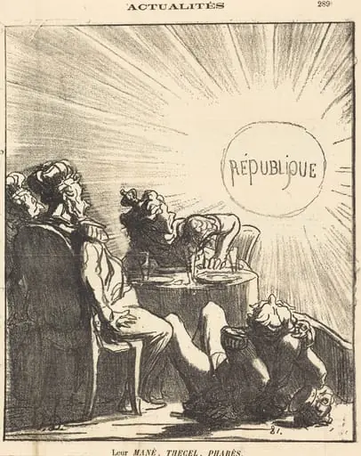 Leur Mané, Thecel, Pharès, by Honoré Daumier