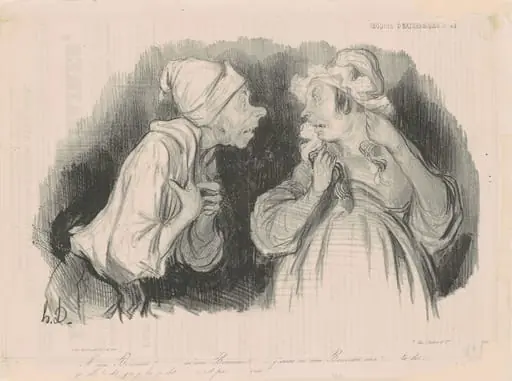 M'ame Bonneau... J'aime m'ame Bonneau moi!..., by Honoré Daumier