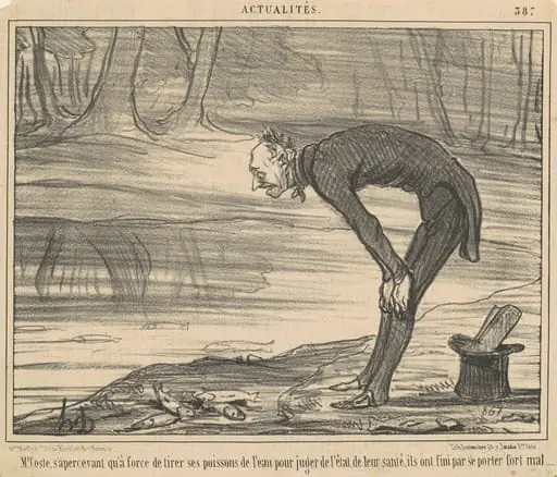 M. Coste, s'apercevant qu'a force de tirer, by Honoré Daumier