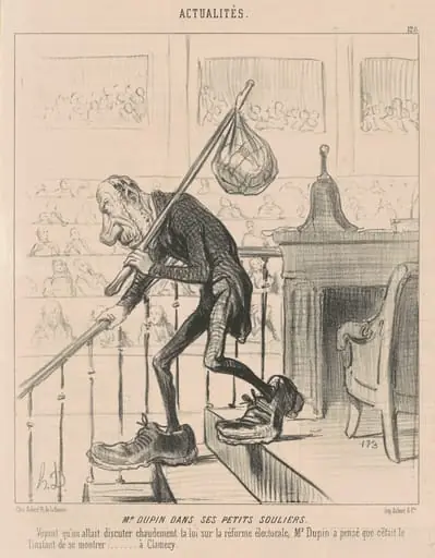M. Dupin dans ses petits souliers, by Honoré Daumier