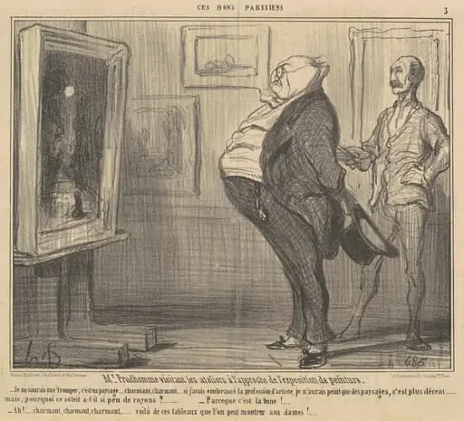 M. Prudhomme visitant les ateliers ..., by Honoré Daumier