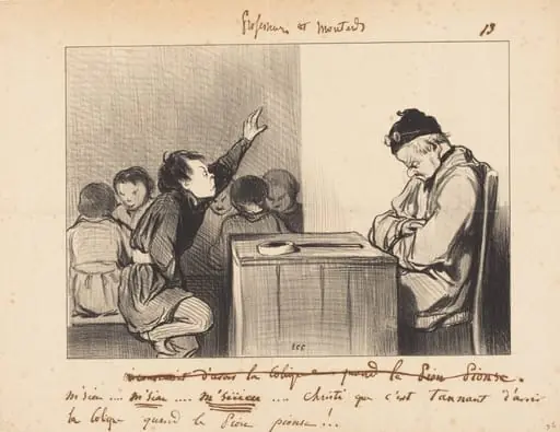 M'sieu... que c'est tannant d'avoir la colique quand..., by Honoré Daumier