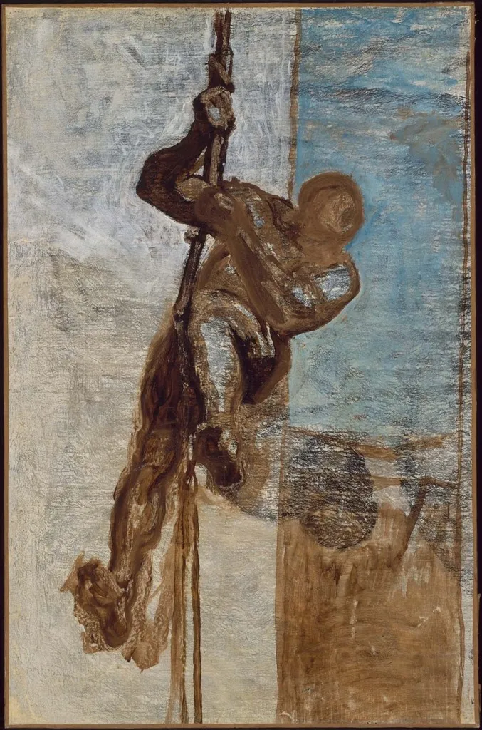 Man on a Rope, by Honoré Daumier, oil, 1858