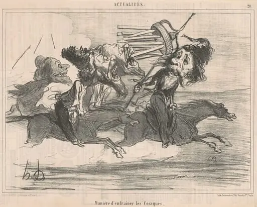 Maniére d'entrainer les cosaques, by Honoré Daumier