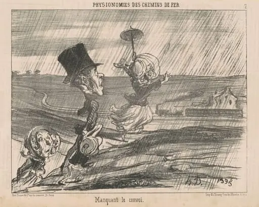 Manquant le convoi, by Honoré Daumier